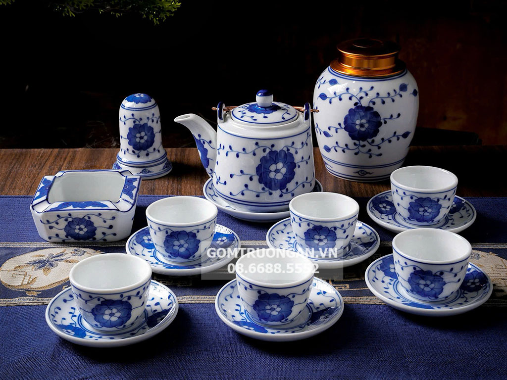 ấm ch&eacute;n b&aacute;t tr&agrave;ng 8