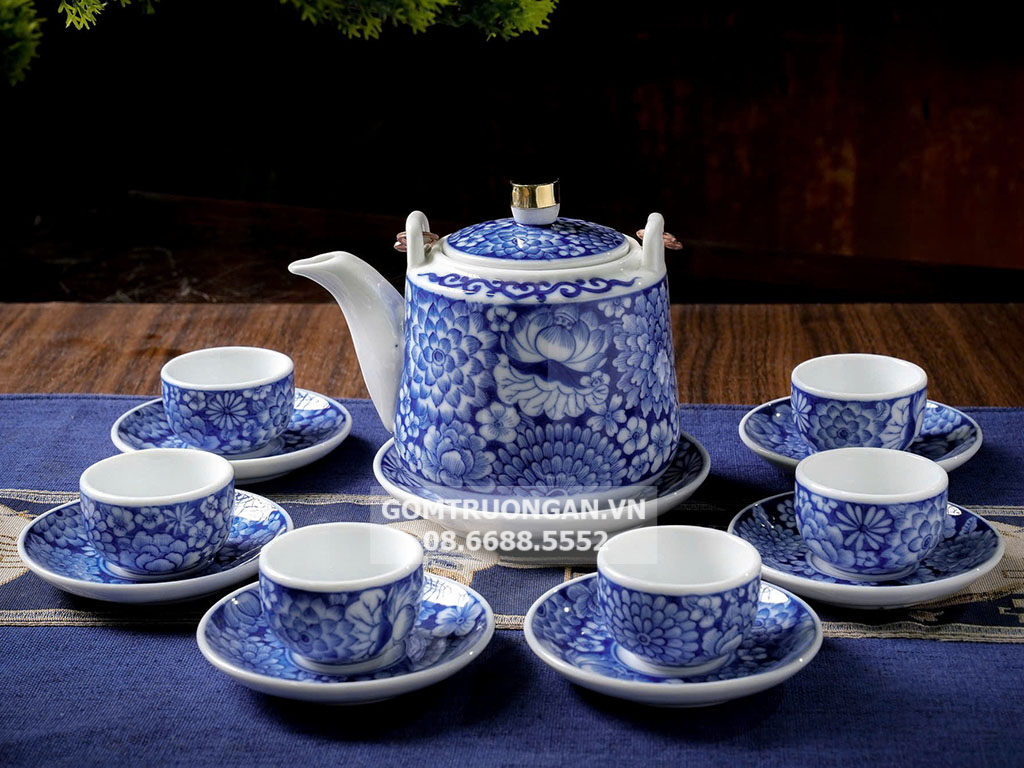 ấm ch&eacute;n b&aacute;t tr&agrave;ng 11