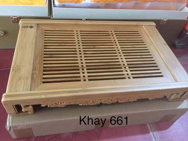 Khay trà tre giả gỗ 661 4