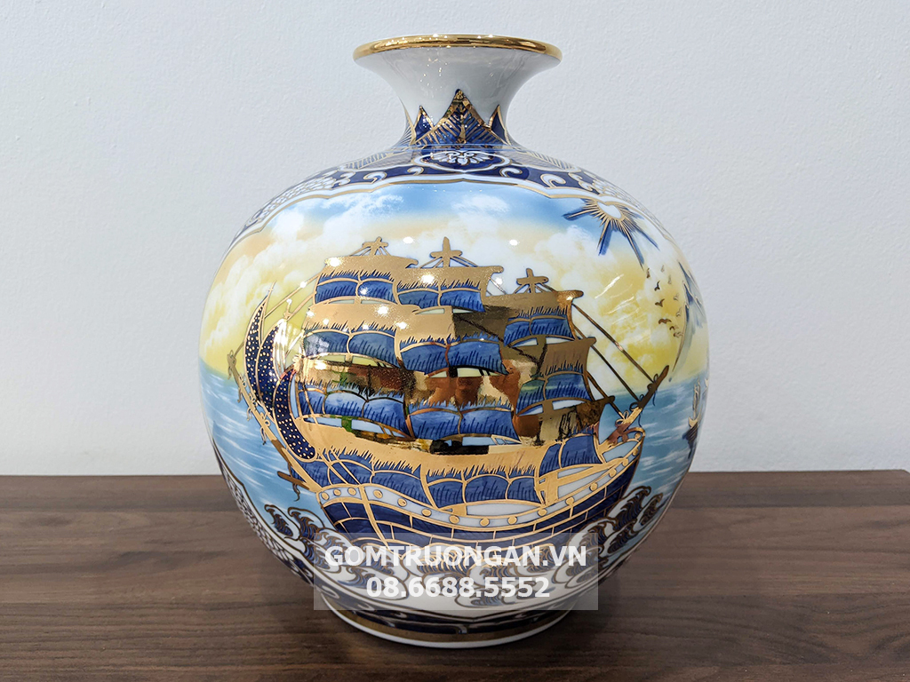 Bình hút tài lộc Bát Tràng thật