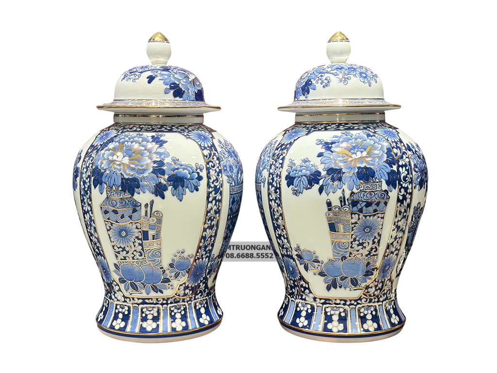 Chóe thờ Tứ Quý Cổ Đồ vẽ vàng 24k 25 lít 3