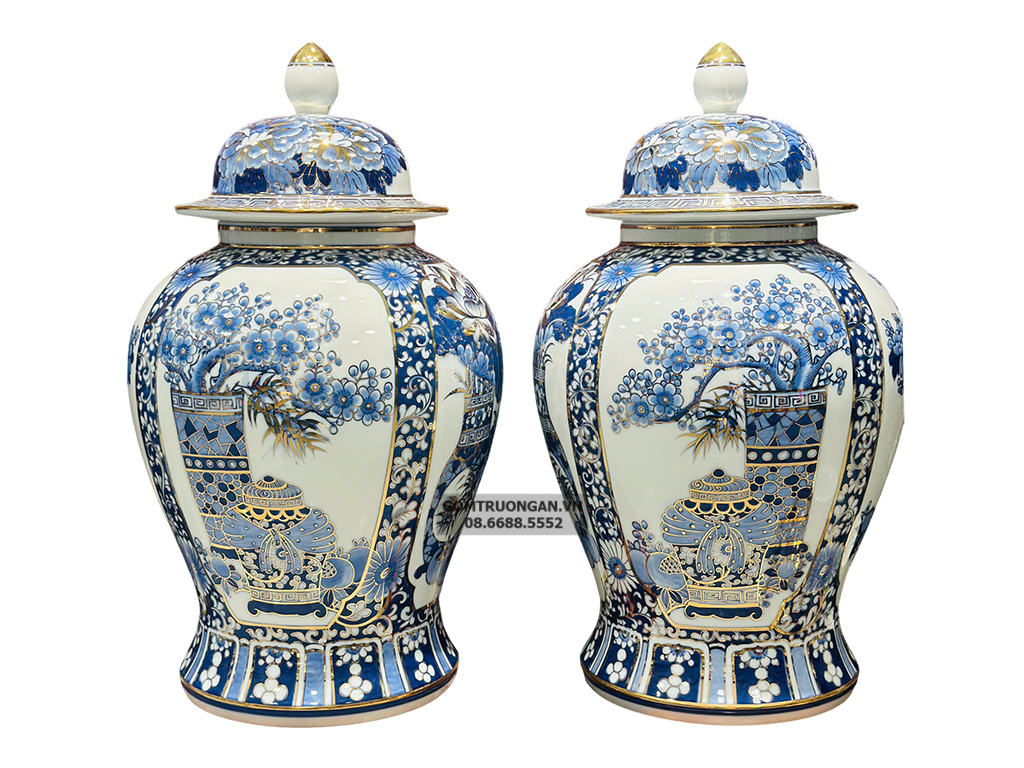 Chóe thờ Tứ Quý Cổ Đồ vẽ vàng 24k 25 lít 1