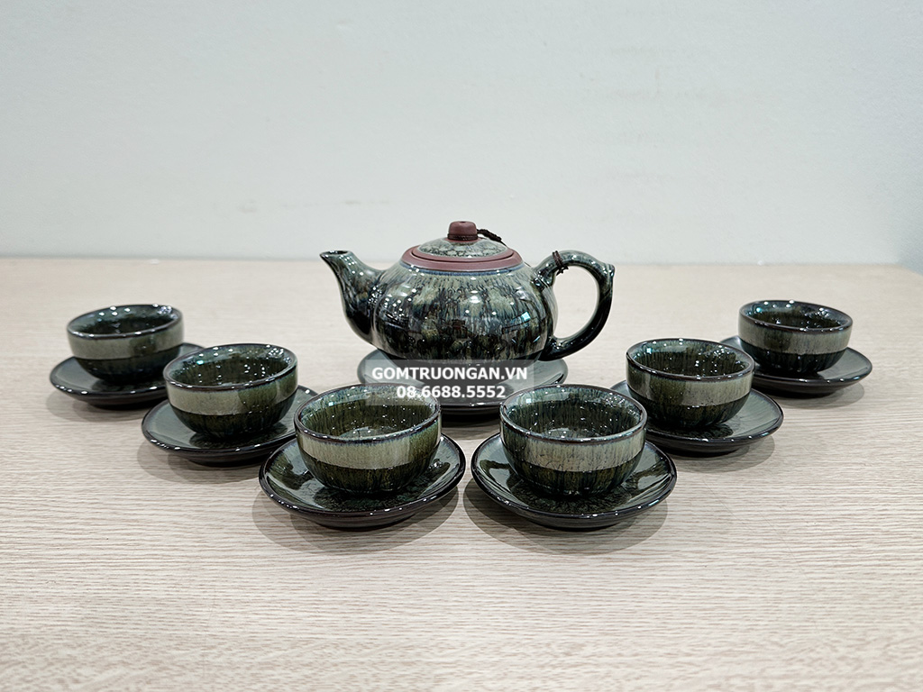 Bộ ấm trà tử sa Lục Thạch nghệ nhân Bát Tràng 1