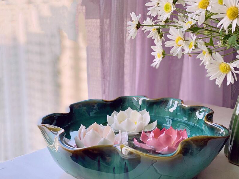 Bát nước minh đường tụ thủy men hỏa biến đường kính 28cm 4