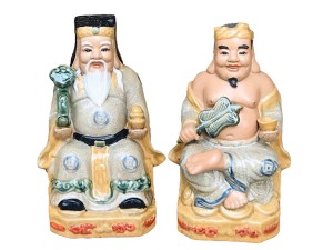 Tượng sứ Thần Tài Thổ Địa bệ ngai cao 30cm