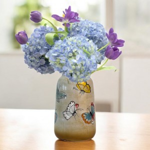 Bình hoa Bát Tràng trang trí decor dáng phích Hồ Điệp