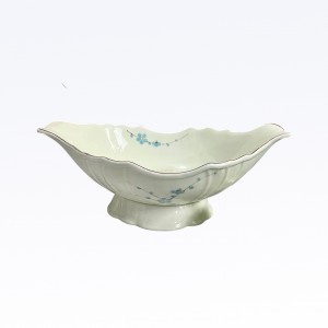 Bát đựng gà cúng vẽ hoa đào xanh