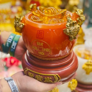 Bát tụ bảo ngọc cao cấp màu đỏ cỡ nhỏ