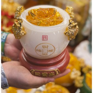 Bát tụ bảo ngọc cao cấp màu trắng cỡ nhỏ