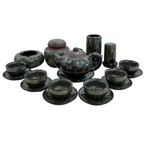 Bộ ấm trà tử sa Lục Thạch nghệ nhân Bát Tràng cao cấp