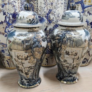 Chóe thờ Bát Tràng Bách Nhi vẽ vàng 24k