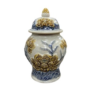 Chóe thờ men rạn nổi Hoa sen cao cấp Trường Xuân S4