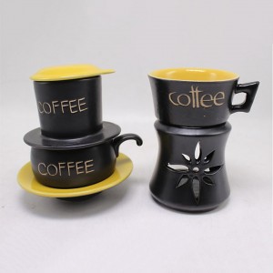 Combo Phin Cafe + Bếp đun màu vàng