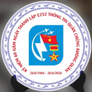 Đĩa cảnh in logo Quân Chủng Không Quân