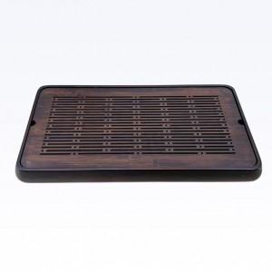 Khay trà tre giả gỗ nâu 47cm