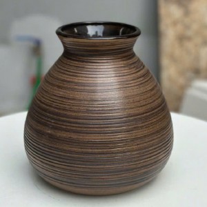 Bình hoa Bát Tràng trang trí decor giỏ cua gốm mộc