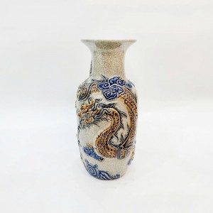 Lộc bình men rạn nổi Rồng Phúc Quý cao 60cm
