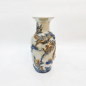 Lộc bình men rạn nổi Rồng Phúc Quý 22cm