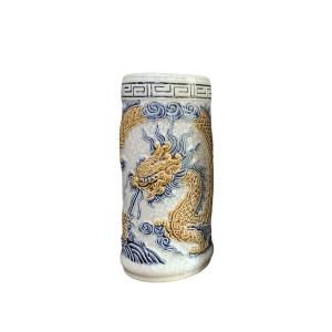 Ống hương men rạn nổi rồng cao cấp Trường Xuân S1