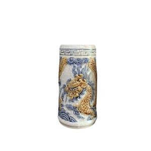 Ống hương men rạn nổi rồng cao cấp Trường Xuân S2